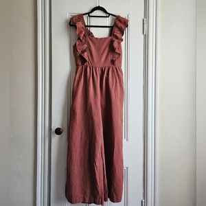 Madewell Women's Linen/Cotton Wide Leg Jumpsuit Size 6